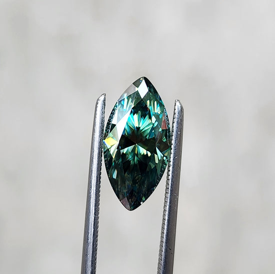 1.73ct Deep Green Moissanite Marquise