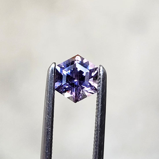 .71ct Natural Purple Montana Sapphire Hexagon Unheated