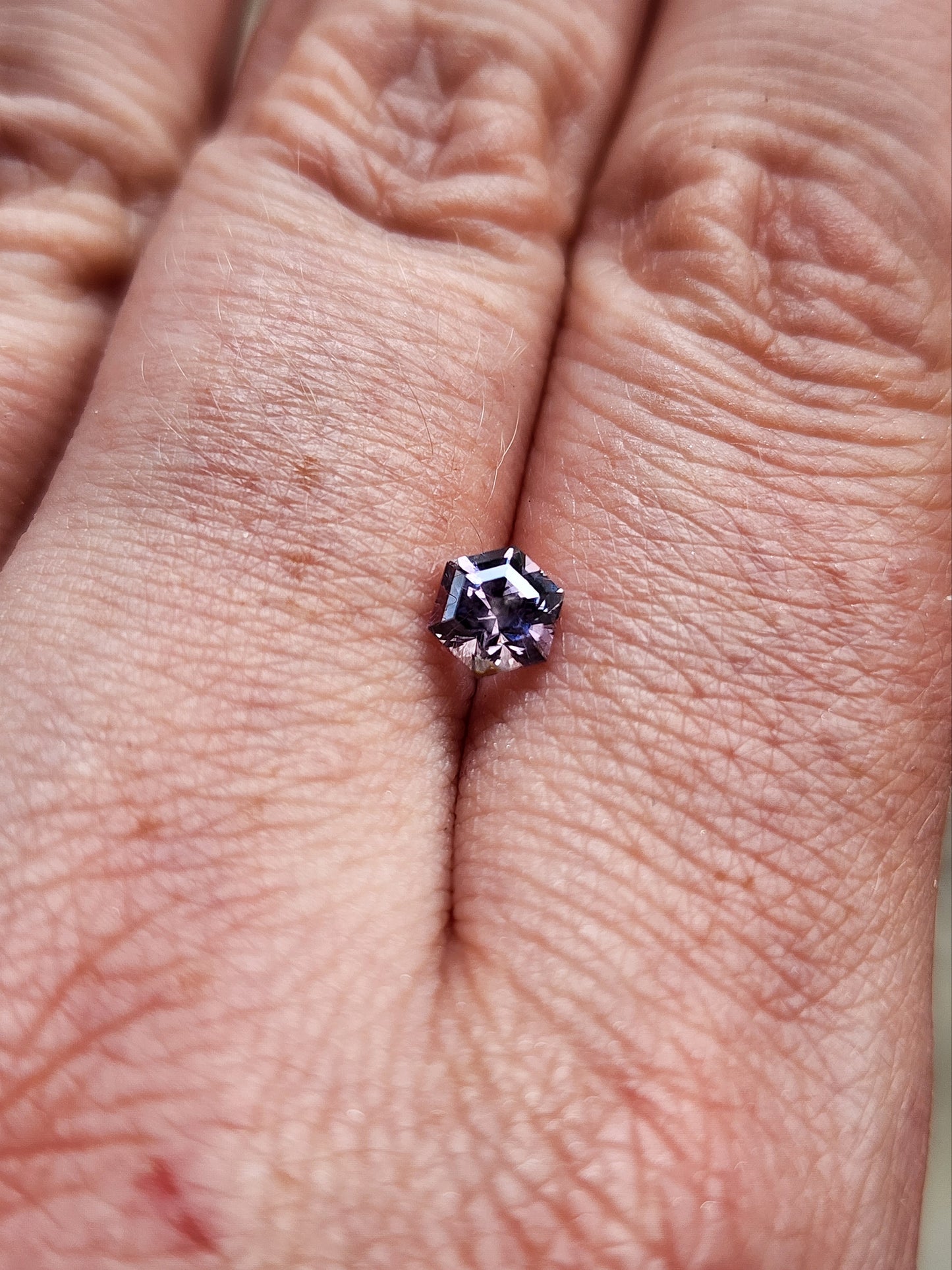 .71ct Natural Purple Montana Sapphire Hexagon Unheated