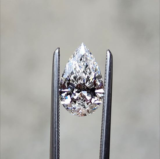 1.28ct pear lab diamond for a build your own engagement ring