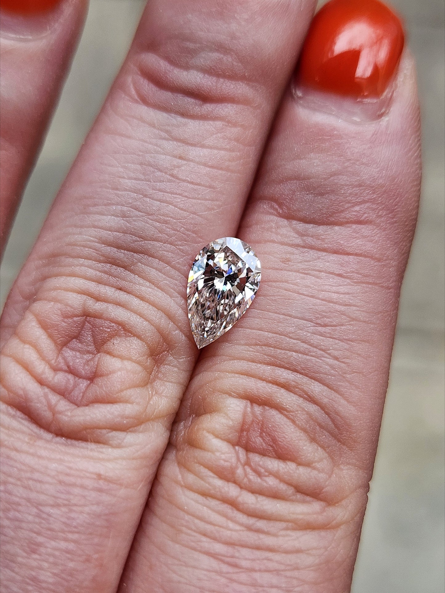 1.28ct pear lab diamond for a build your own engagement ring