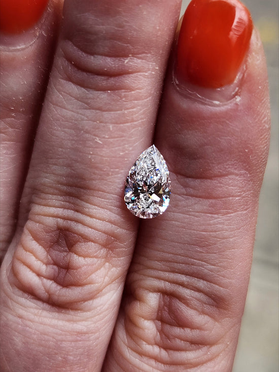 1.39ct D/VS1 pear lab diamond