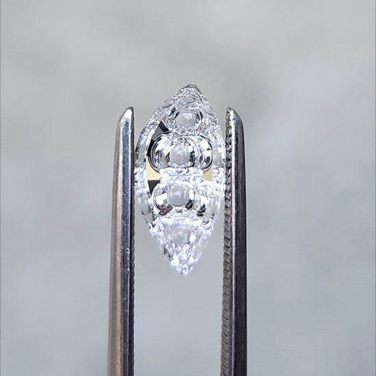 1.26ct white sapphire dreamscape cut for a build your own ring