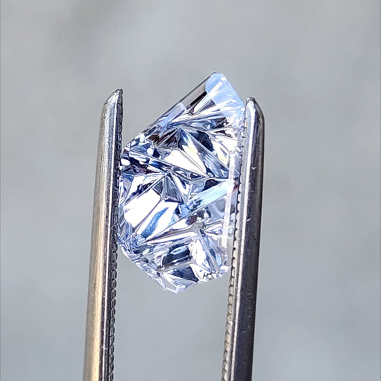 .95ct white sapphire freeform dreamscape cut