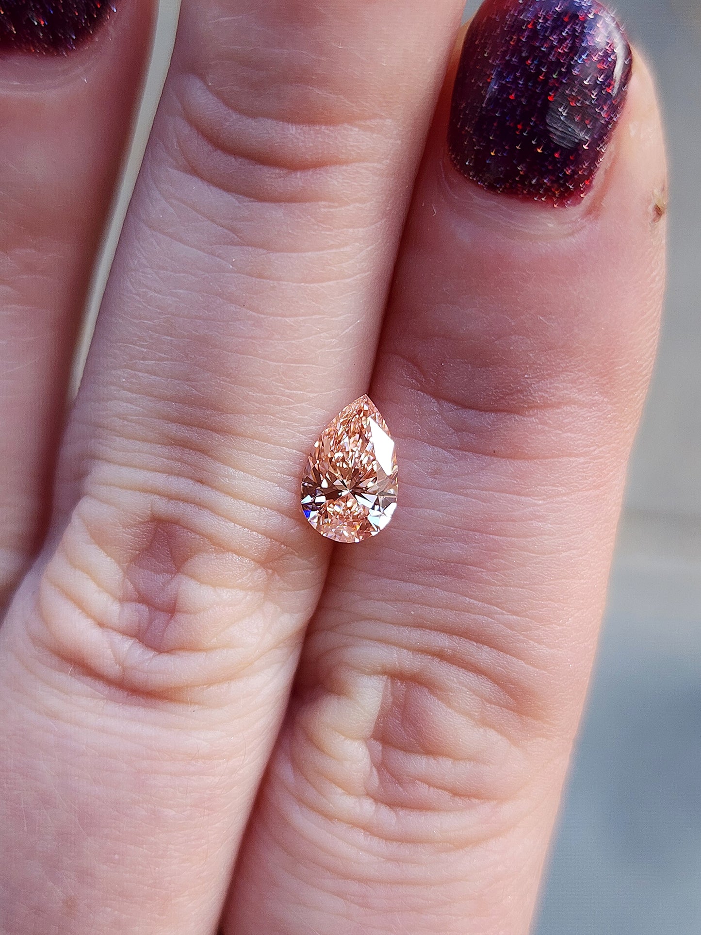 .99ct pear pink lab diamond for build your own rings