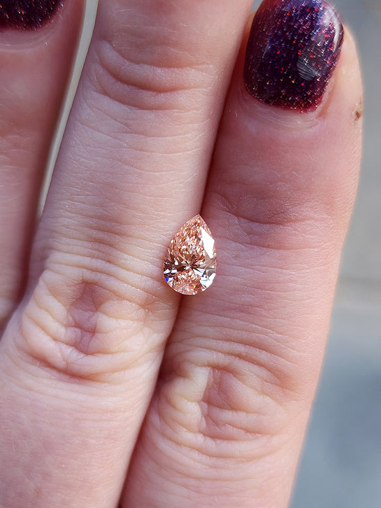 .99ct pear pink lab diamond for build your own rings