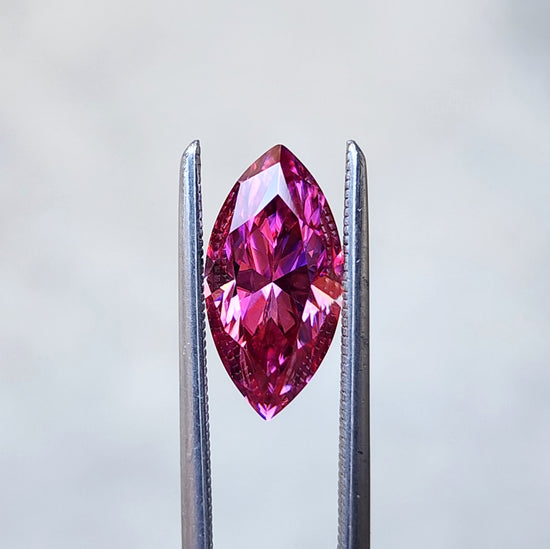 Deep Pink Moissanite Marquise