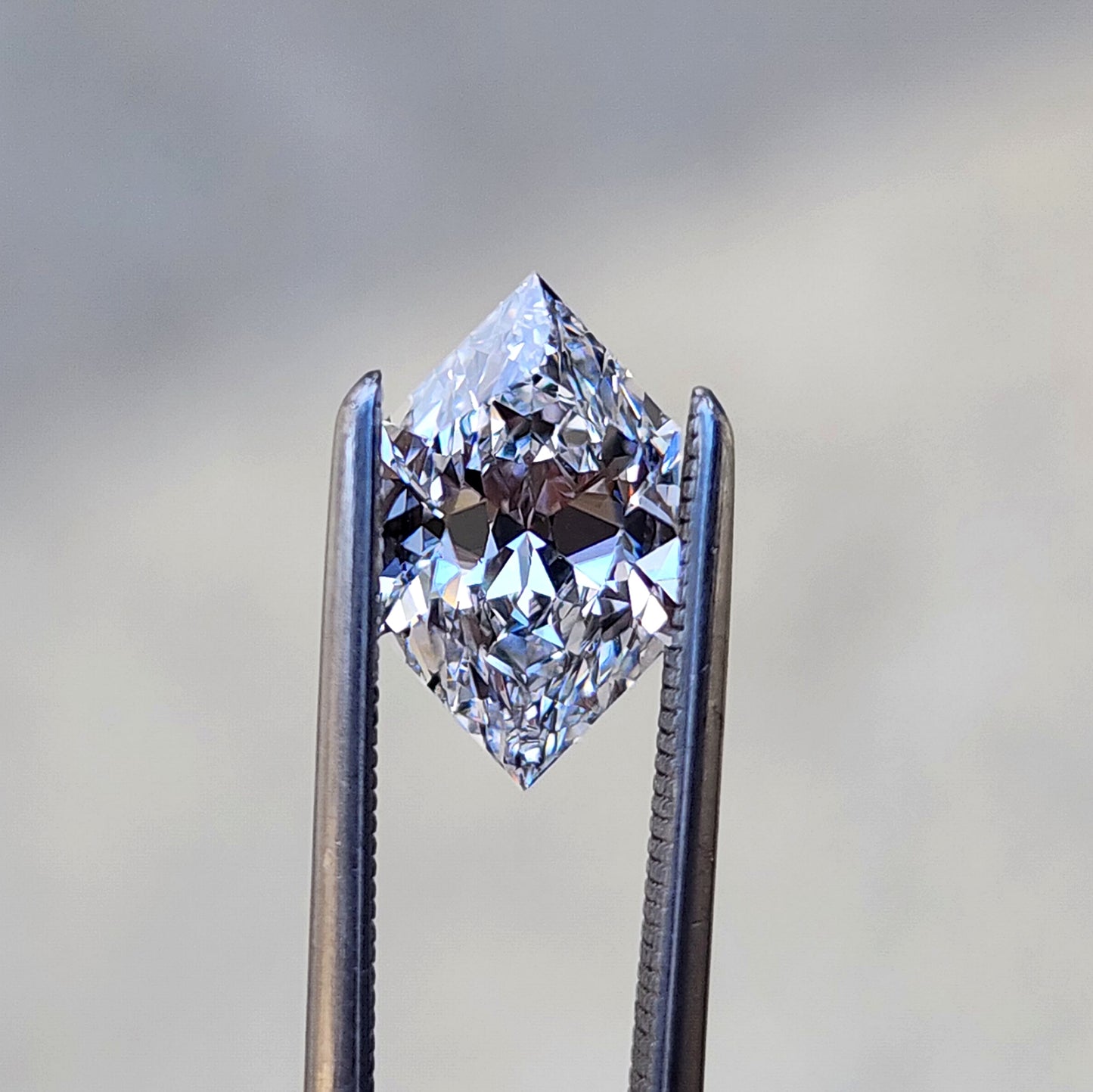 1.15ct duchess cut elongated hexagon lab diamond