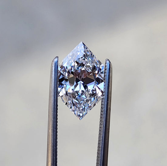 1.15ct duchess cut elongated hexagon lab diamond