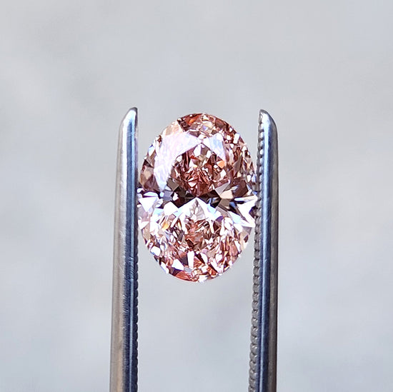 1.01ct pink lab oval diamond