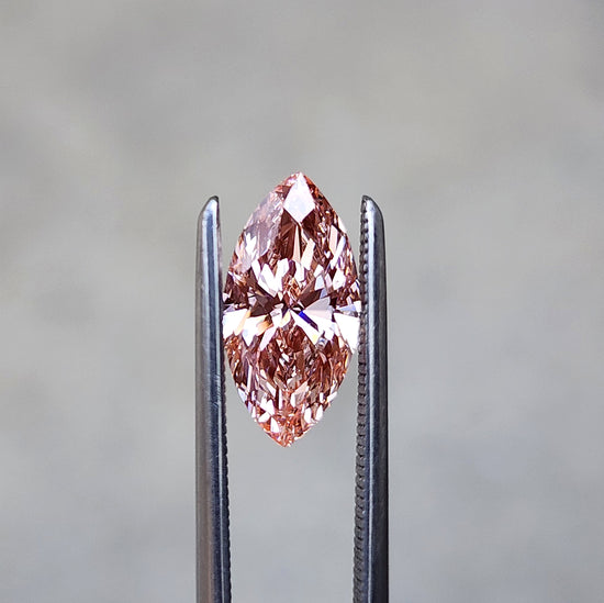 1.17ct pink marquise lab diamond