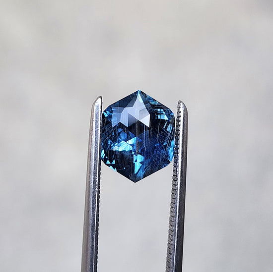 2.06ct Natural Montana Sapphire Heated Fancy Hexagon