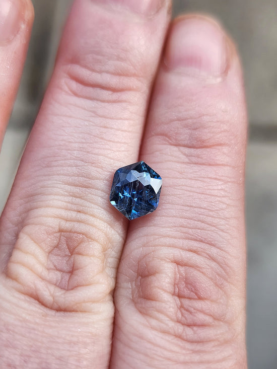 2.06ct Natural Montana Sapphire Heated Fancy Hexagon