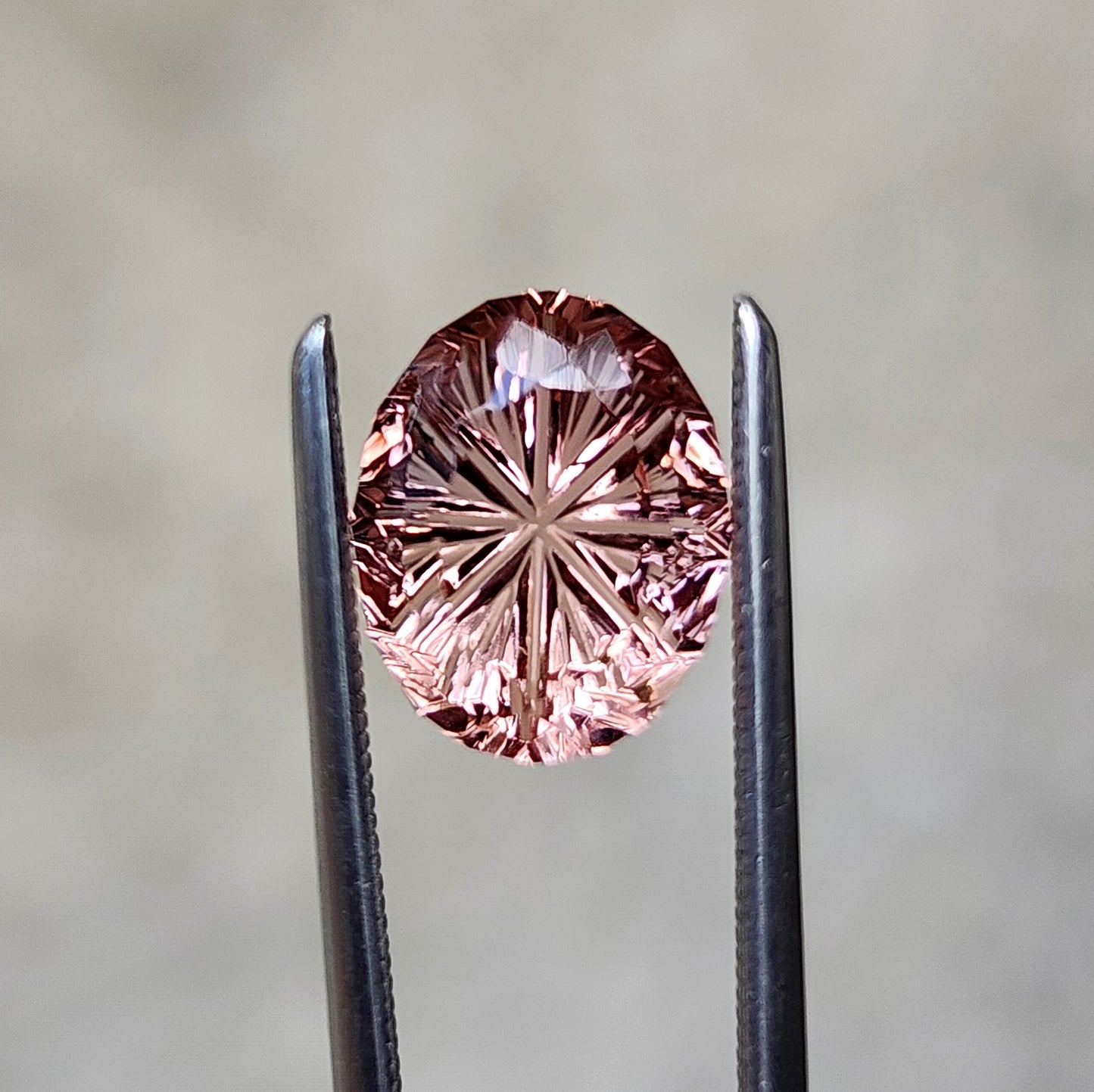 2.54ct Natural Fantasy Cut Peachy Pink Tourmaline