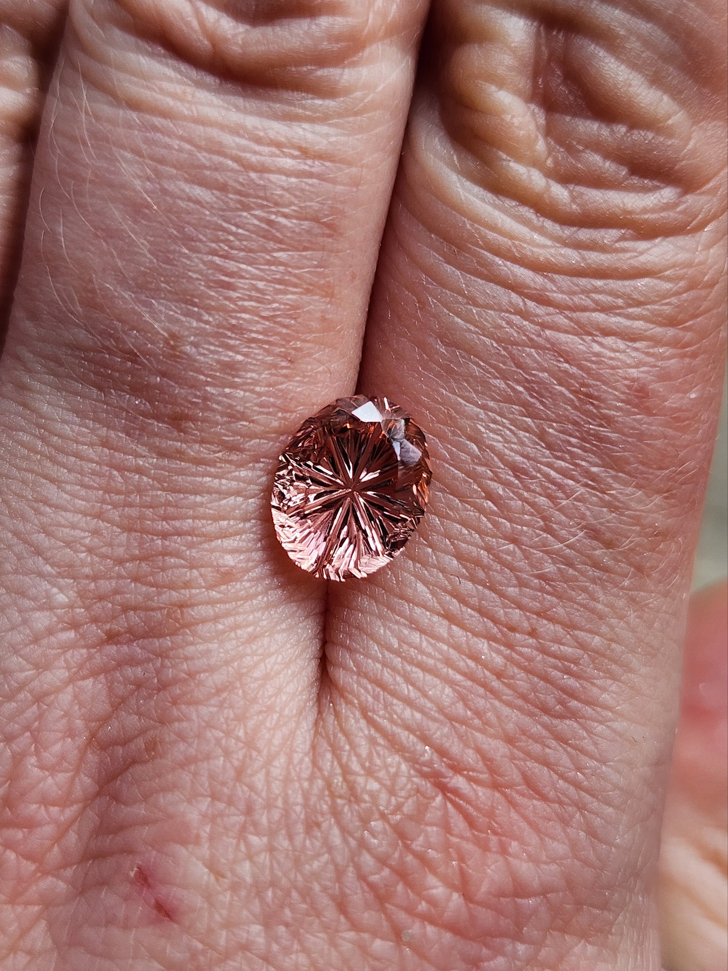 2.54ct Natural Fantasy Cut Peachy Pink Tourmaline