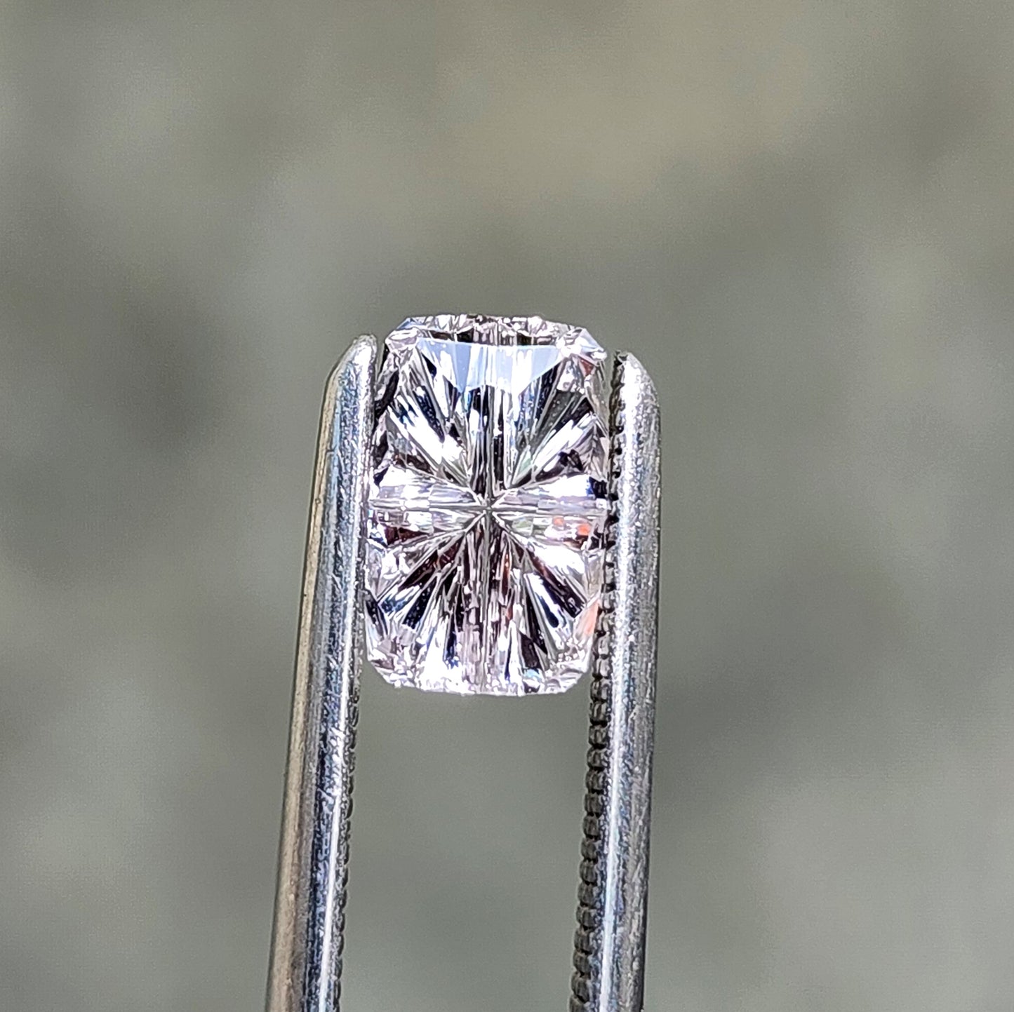 .72ct Natural White Sapphire Cushion - Star Brite Cut by John Dyer