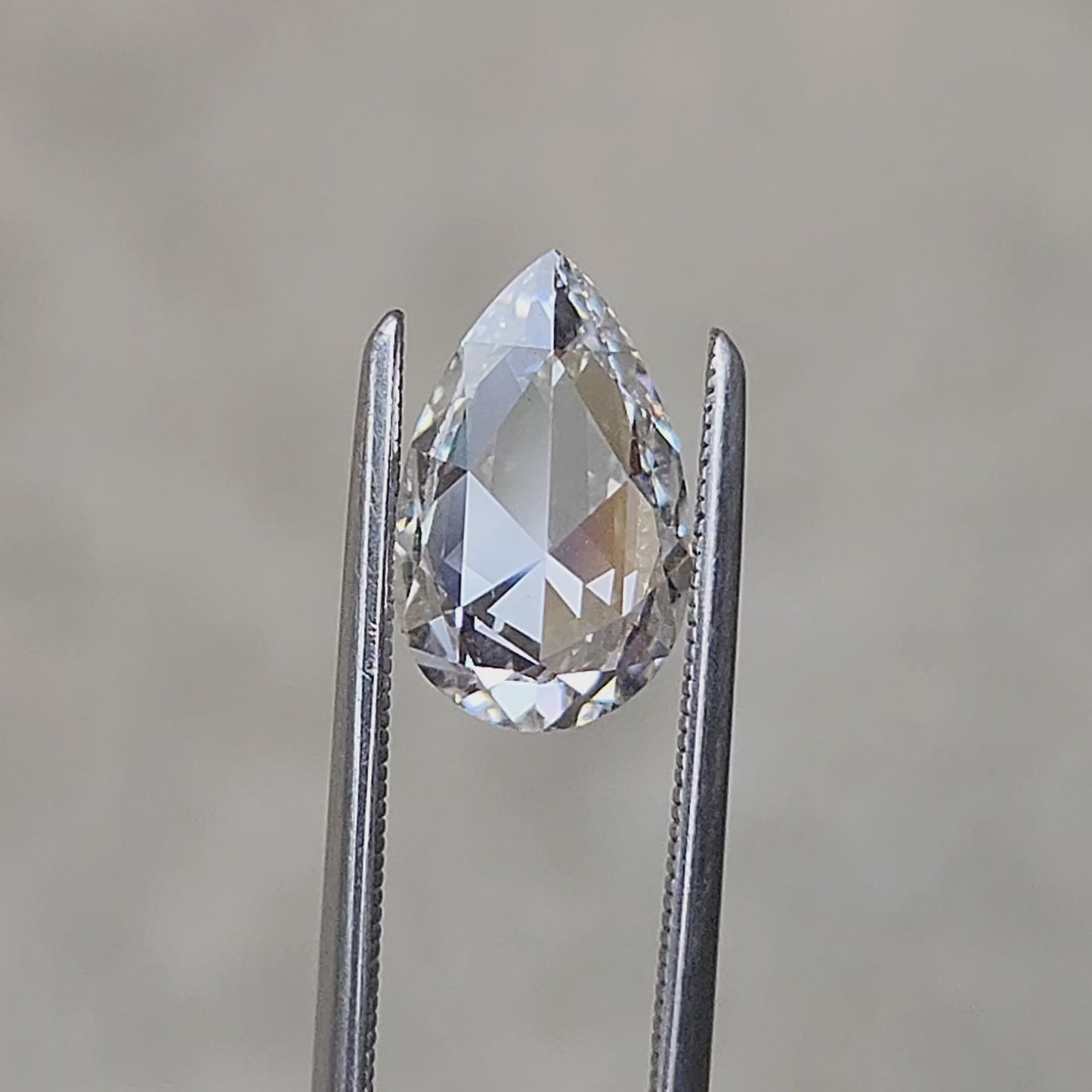 1.57ct rose cut pear lab diamond for a build your own ring 