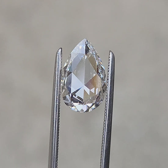 1.57ct rose cut pear lab diamond for a build your own ring 