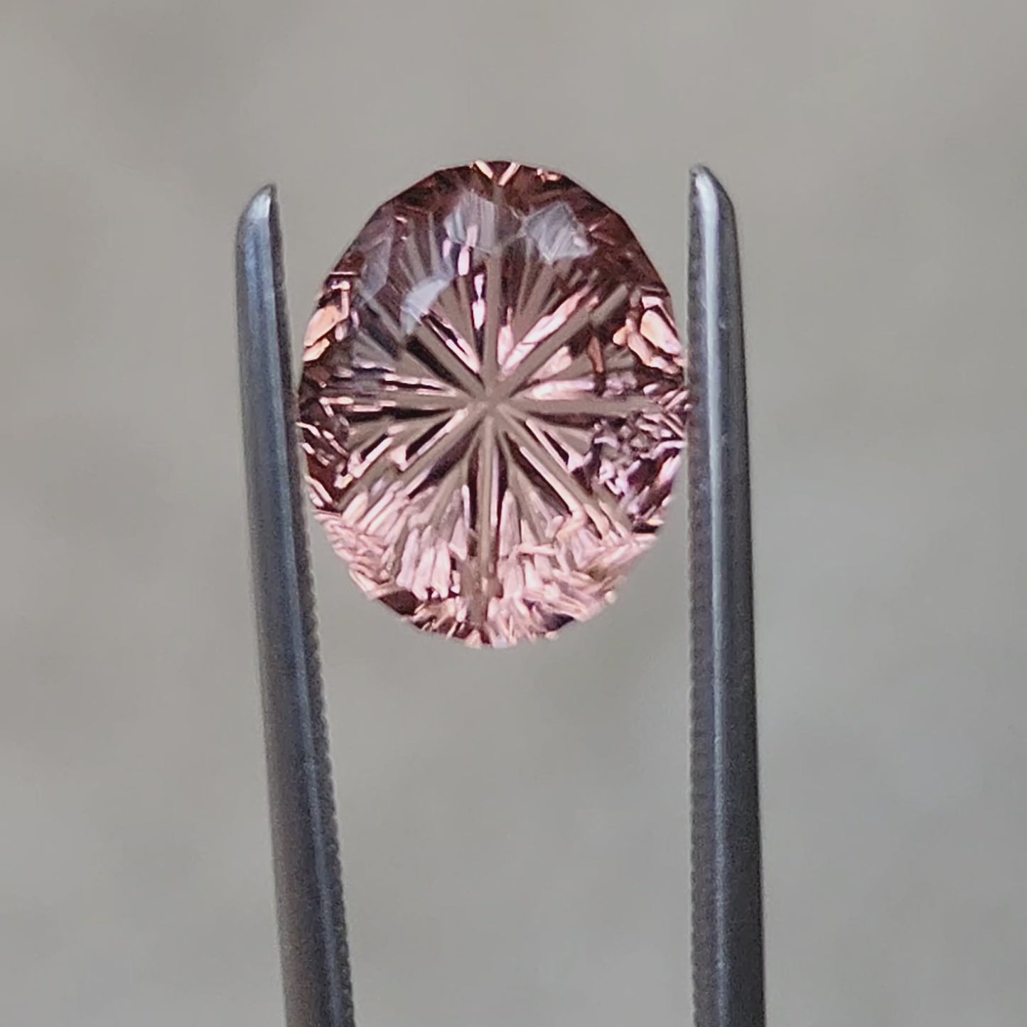 2.54ct Natural Fantasy Cut Peachy Pink Tourmaline