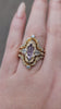 john dyer purple sapphire starbrite odette set by swankmetalsmithing vintage inspired 14k yellow gold 3 ring set with diamonds and filigree