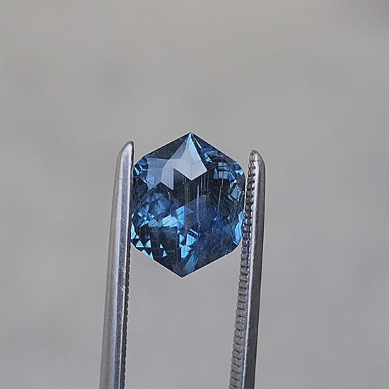 2.06ct Natural Montana Sapphire Heated Fancy Hexagon