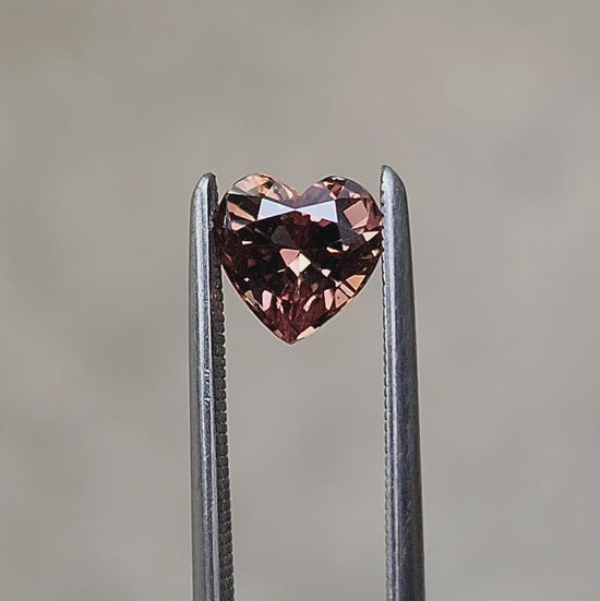 1.15ct Natural Orange Tanzanian Sapphire Heart