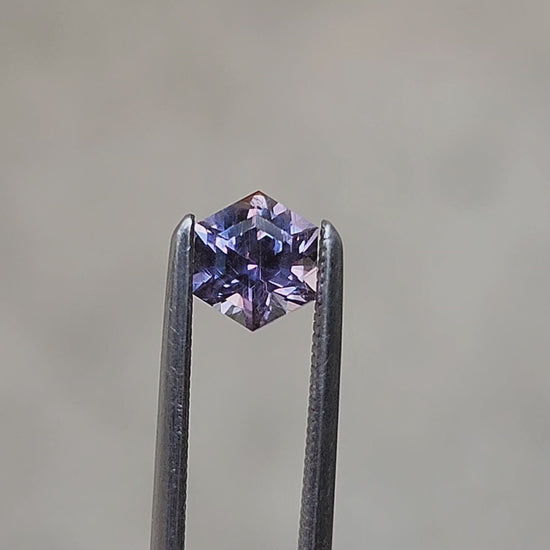 .71ct Natural Purple Montana Sapphire Hexagon Unheated