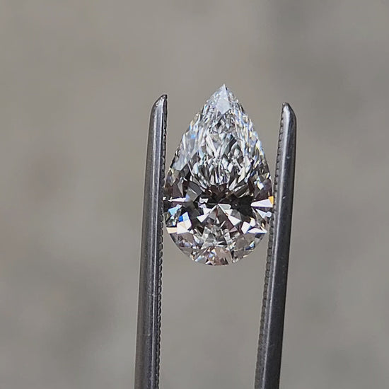 1.28ct pear lab diamond for a build your own engagement ring