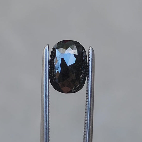 1.02ct rose cut cushion black diamond