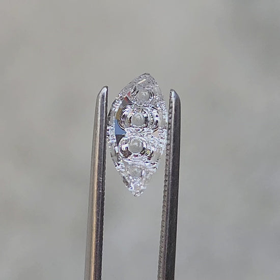 1.26ct white sapphire dreamscape cut for a build your own ring