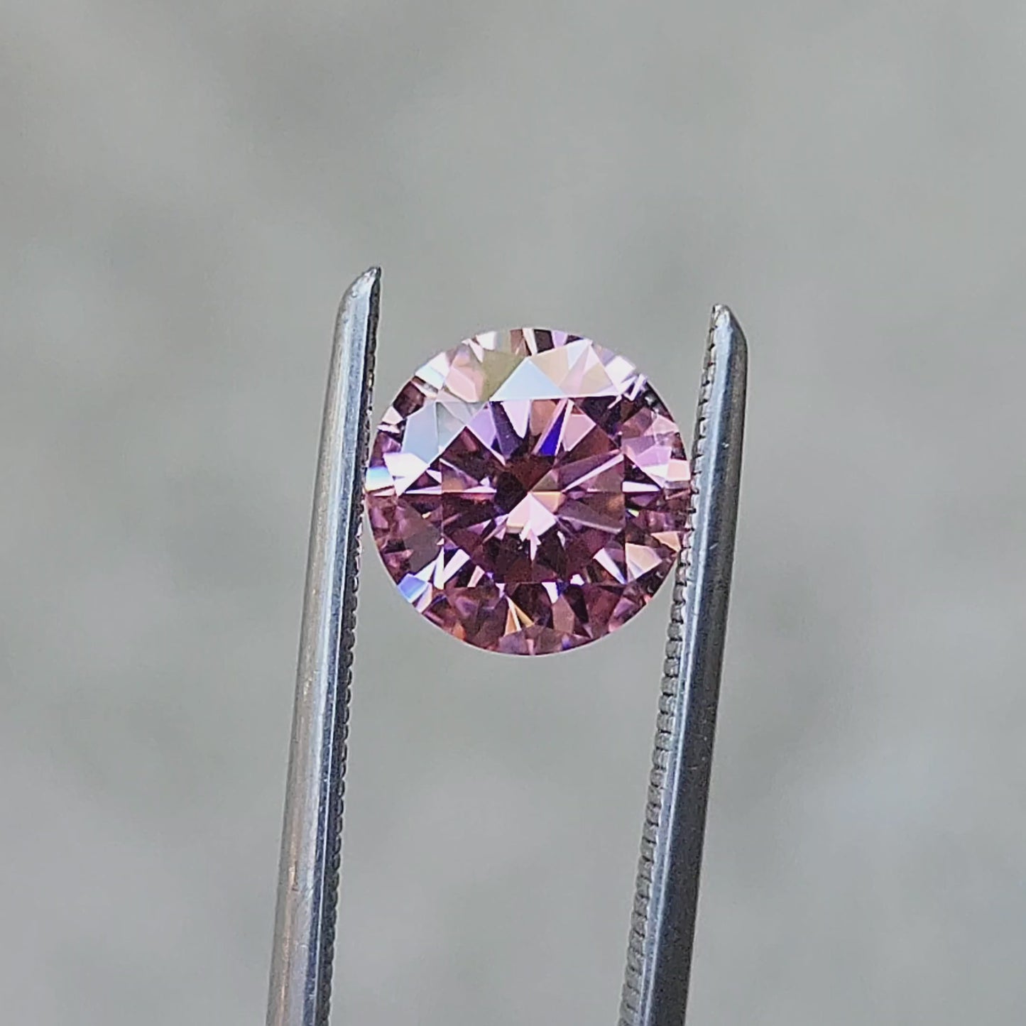 1.19ct Round Cut Pink Moissanite 7mm