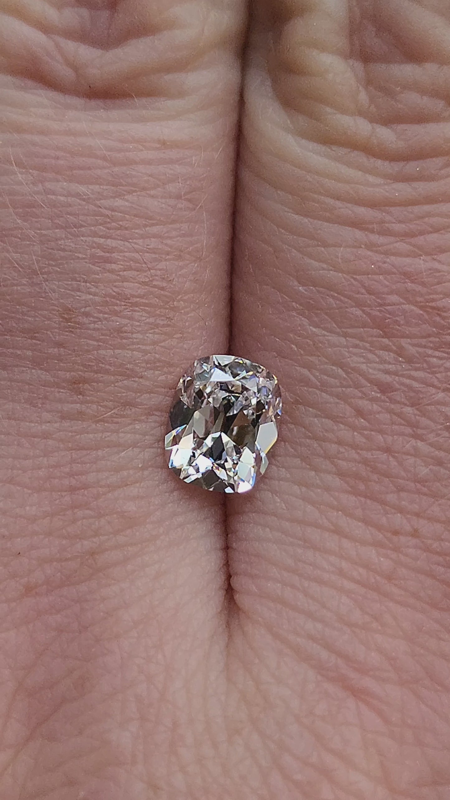 Load and play video in Gallery viewer, 1.32ct Antique Cut Cushion Lab Diamond E/VS2
