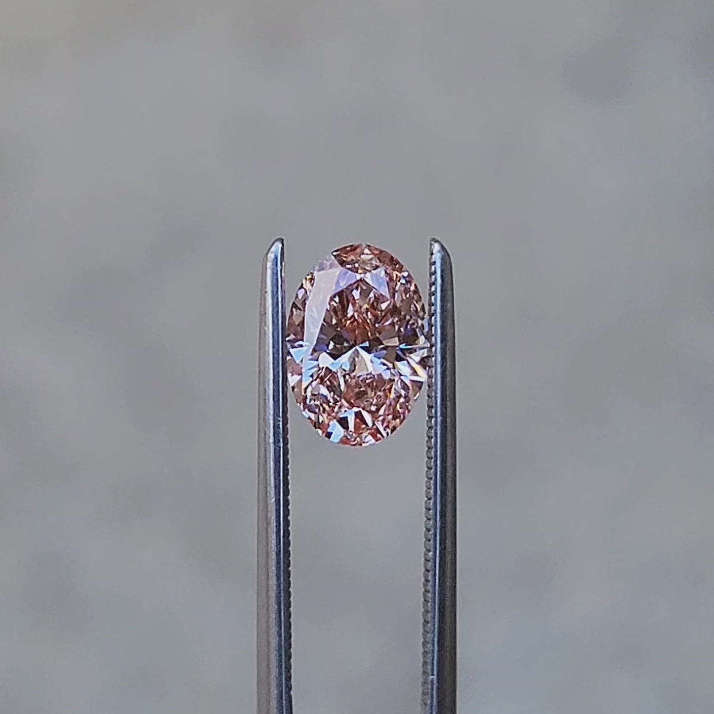 1.01ct pink lab oval diamond