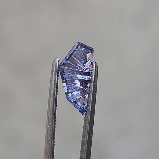 Load and play video in Gallery viewer, .88ct freeform dreamscape cut sapphire by john dyer
