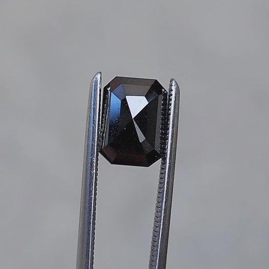 1.48ct rose cut emerald black diamond for custom ring