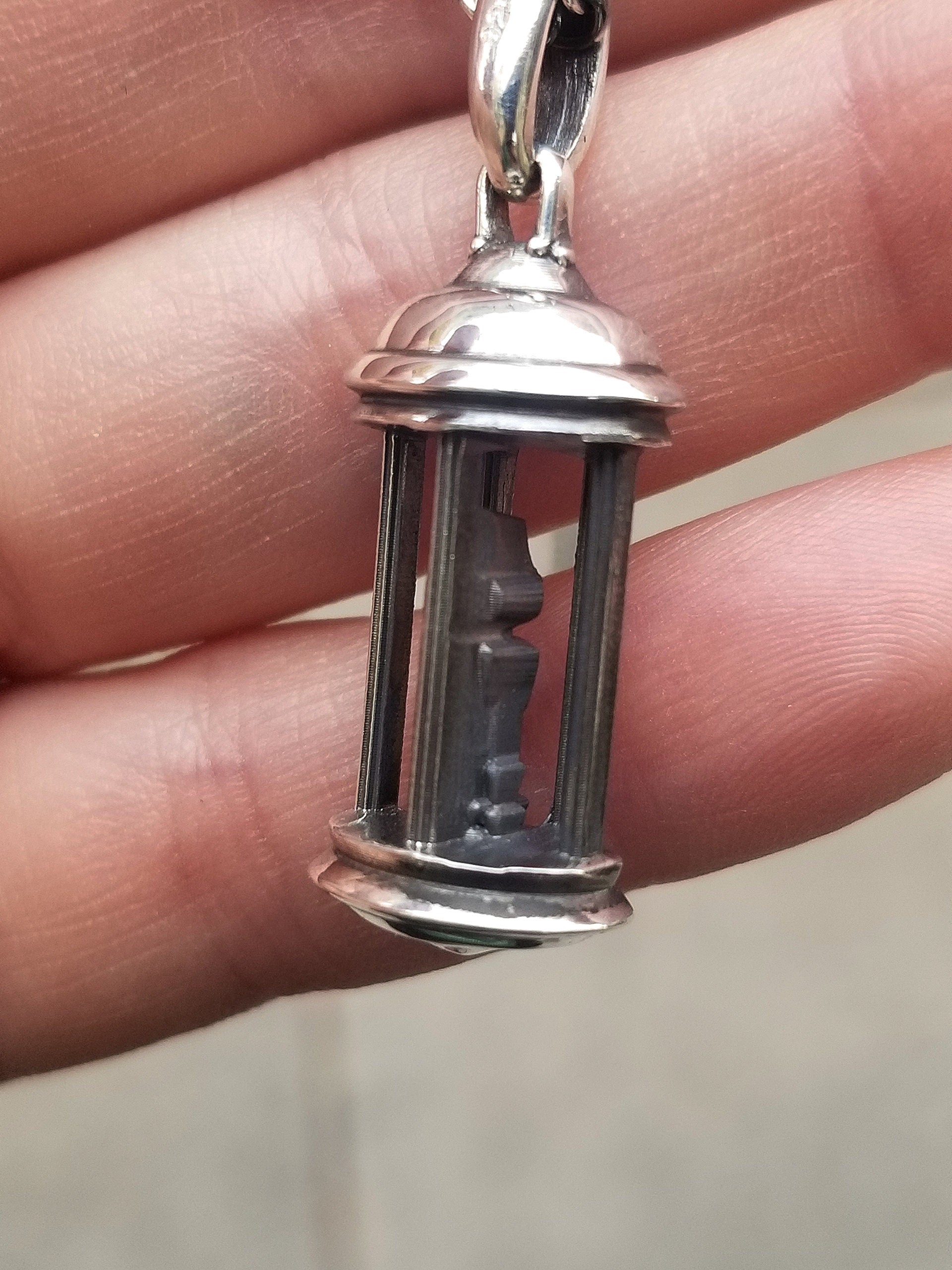 Hermit Lantern Necklace - Sterling Silver - Candlelight - Diamond