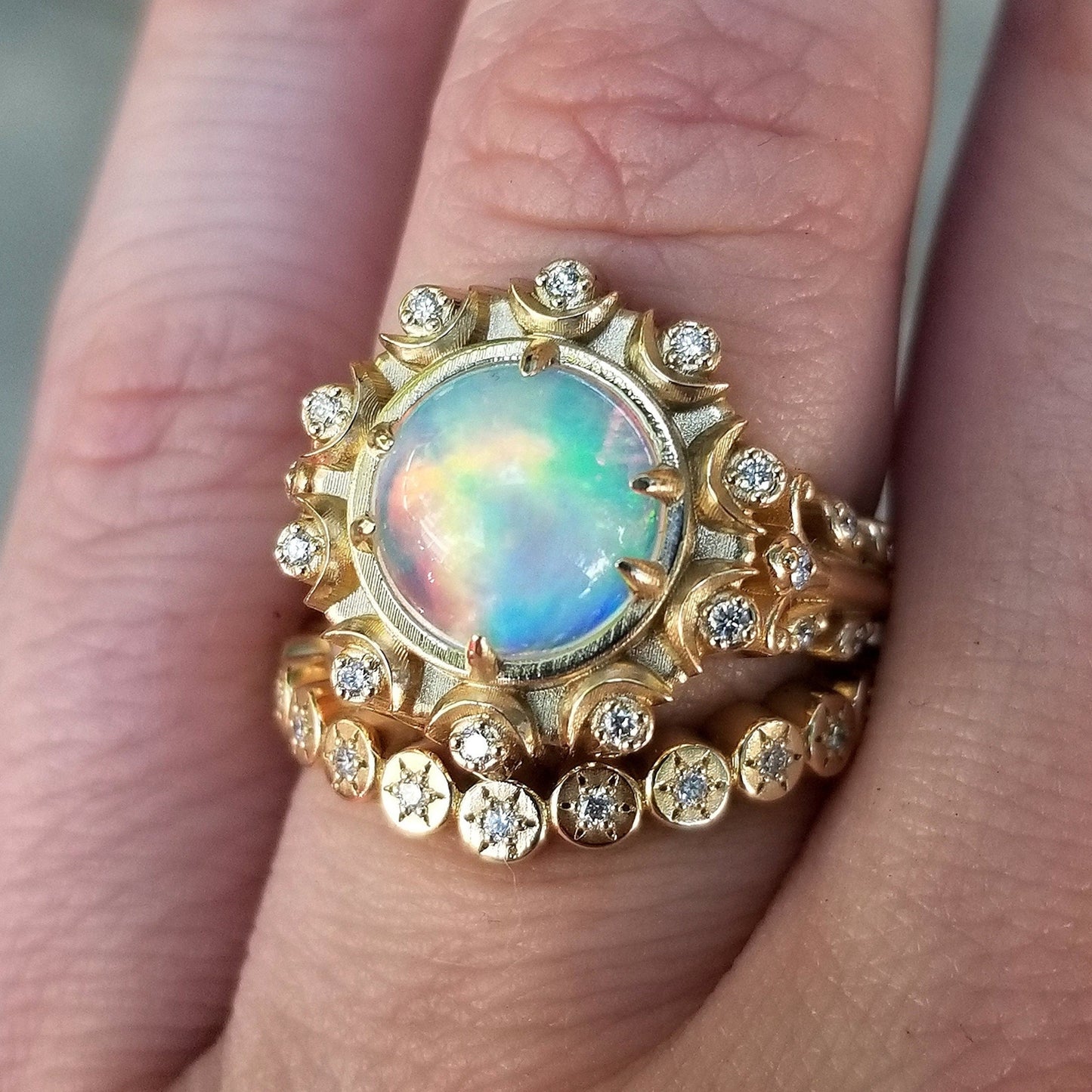 18k Opal And Diamond Ring • Watson & Son, Inc.